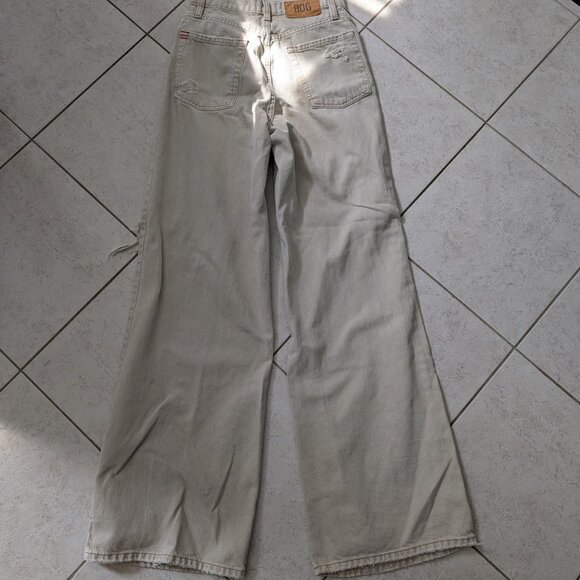 BDG - Beige Skater Baggy Jeans - Distressed/Ripped Jeans - Size: US 25 - Picture 3 of 5